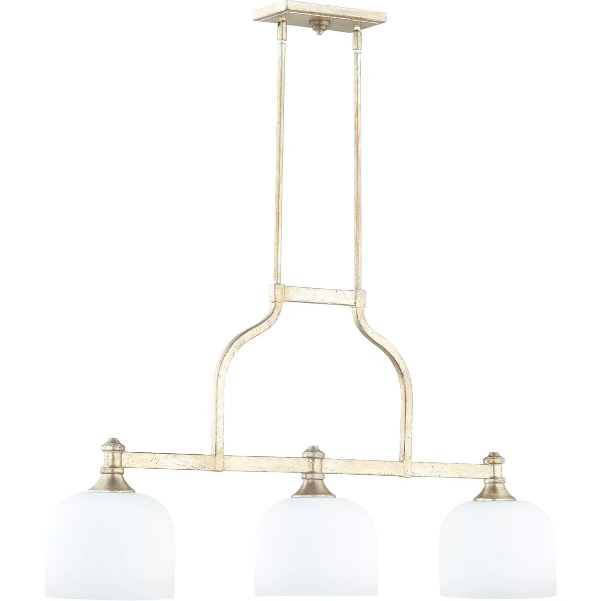 Quorum Richmond 3-Light Island Light - Aged Silver Leaf product