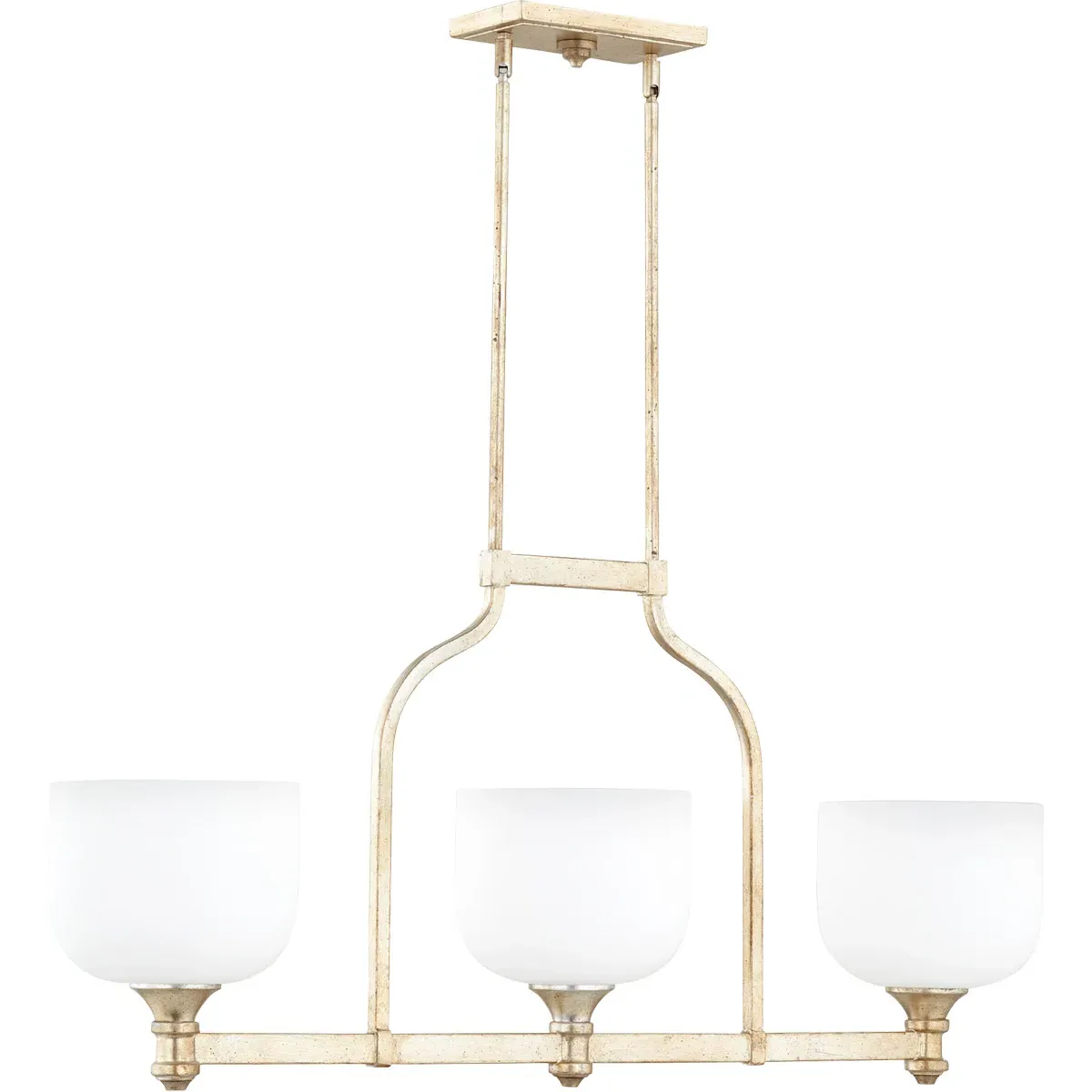 Quorum Richmond 3-Light Island Light - Aged Silver Leaf product