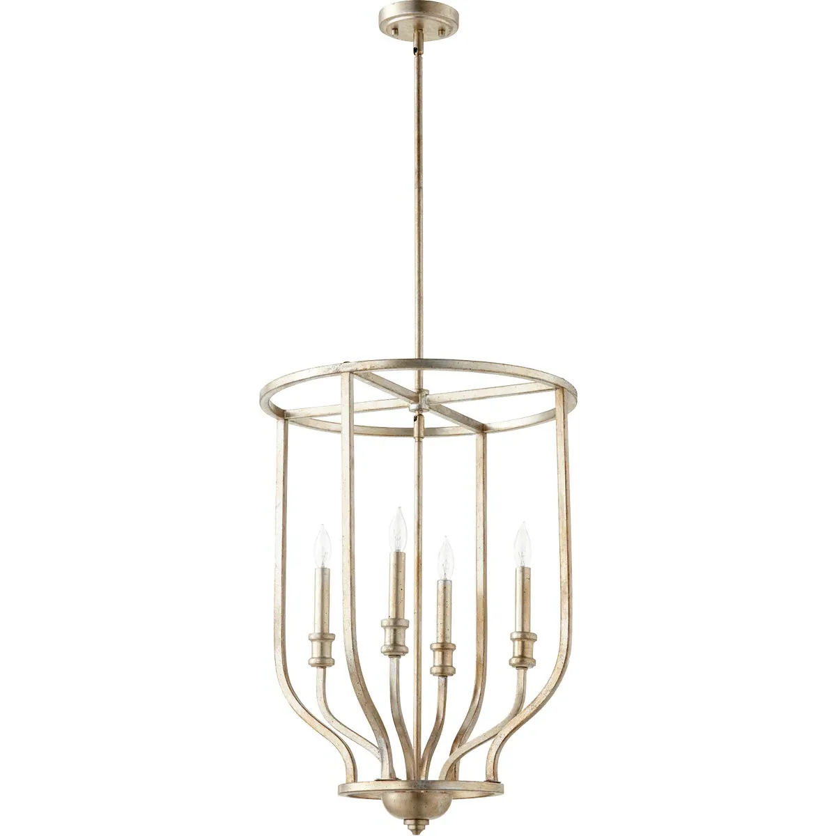 Quorum Richmond 4-Light Foyer Pendant - Aged Silver Leaf product