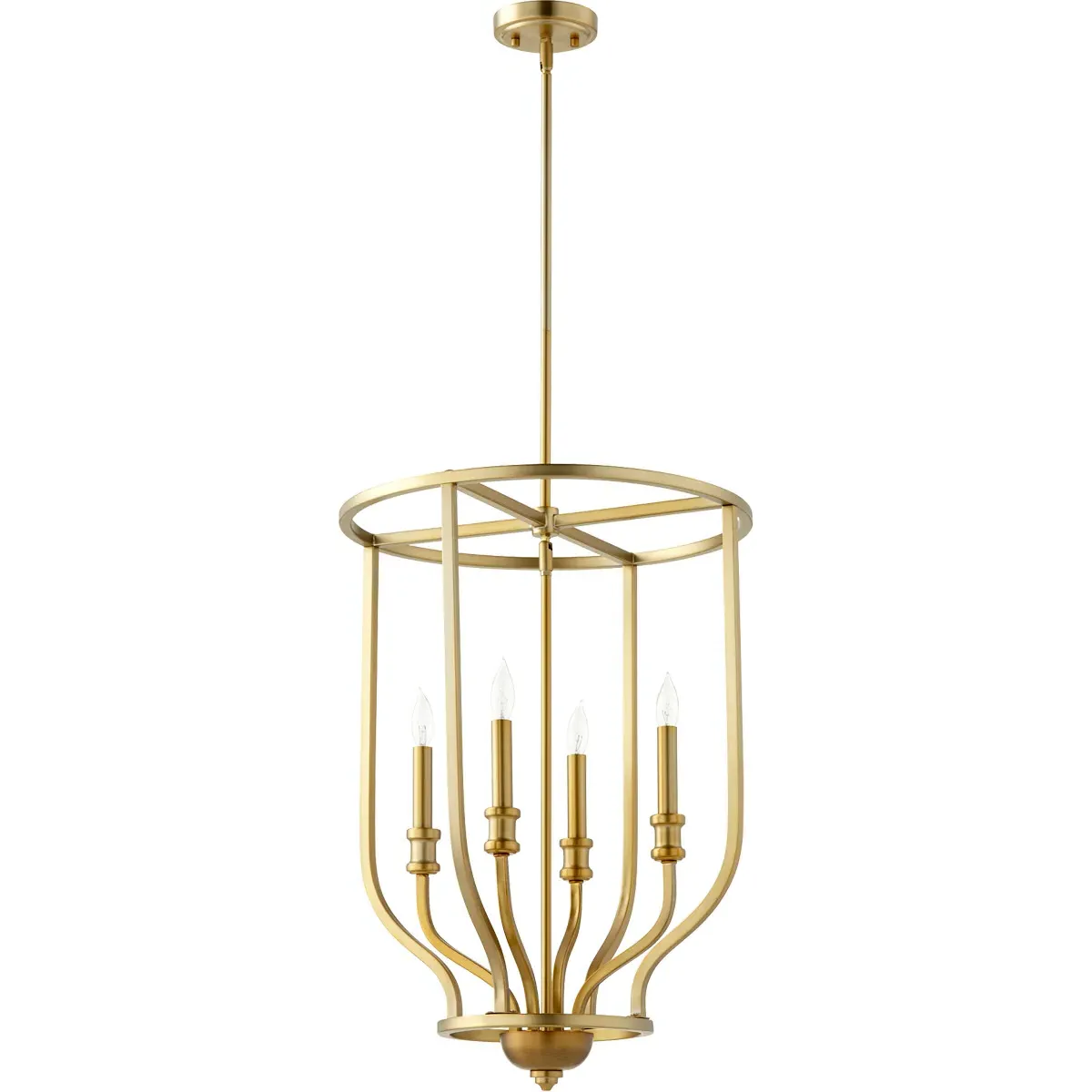 Quorum Richmond 4-Light Mini Chandelier - Aged Brass product