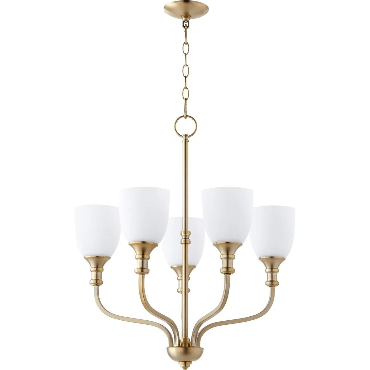 Quorum Richmond 5-Light Chandelier - Aged Brass product