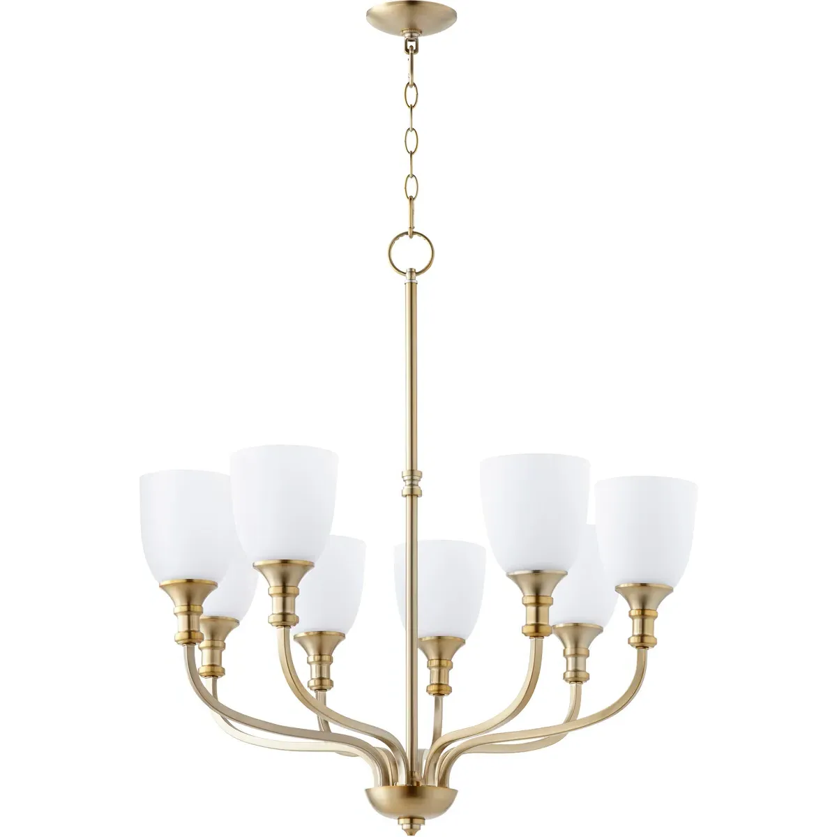Quorum Richmond 8 Light Chandelier - Aged Brass product