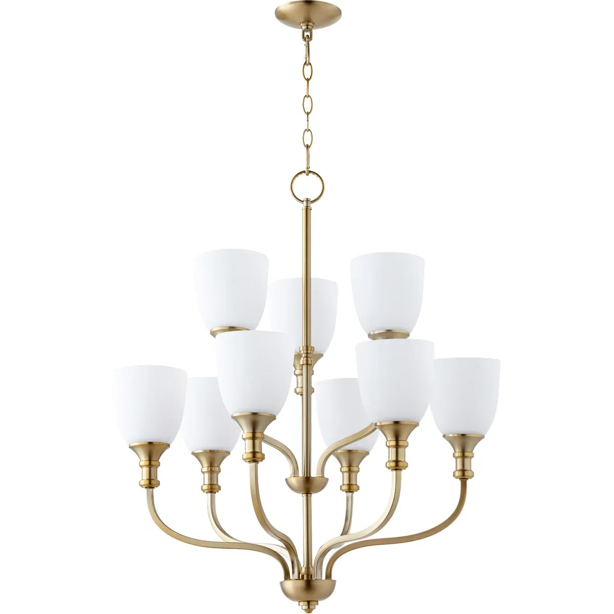 Quorum Richmond 9-Light Chandelier - Aged Brass product