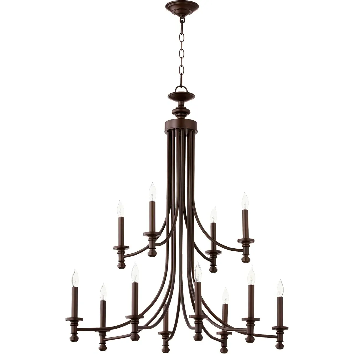 Quorum Rossington 12-Light Chandelier - Oiled Bronze product