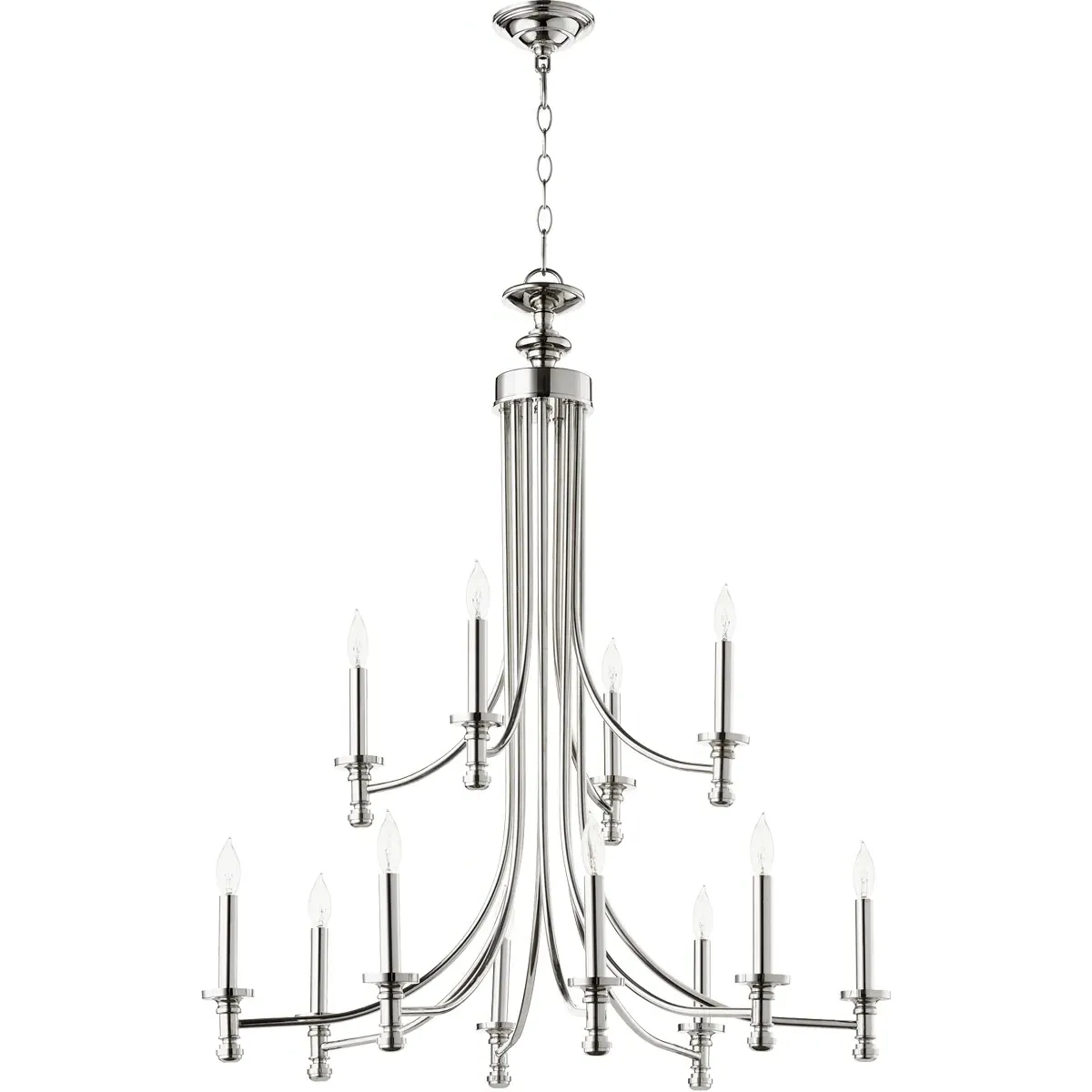 Quorum Rossington 12-Light Chandelier - Polished Nickel product