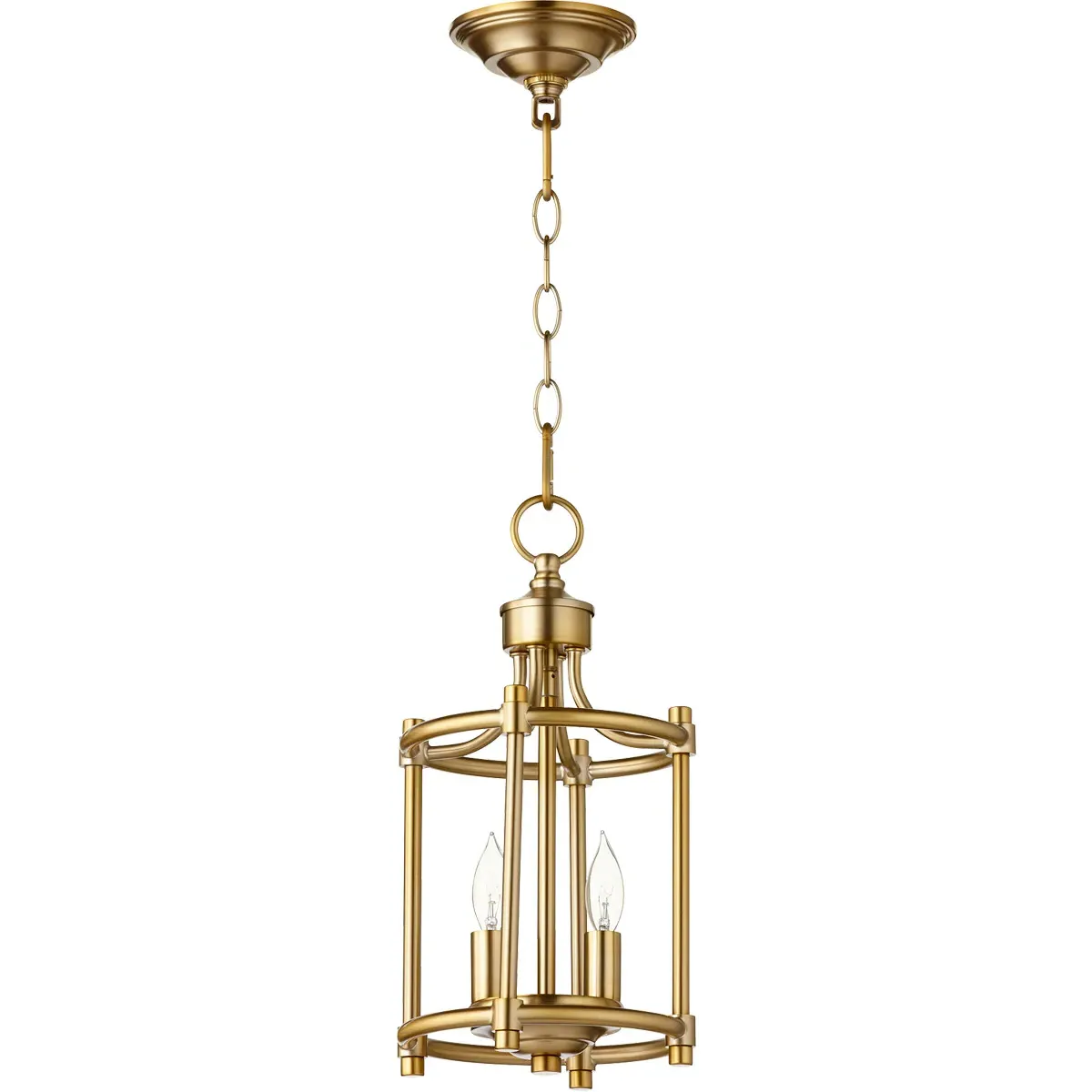 Quorum Rossington 2-Light Mini Chandelier - Aged Brass product