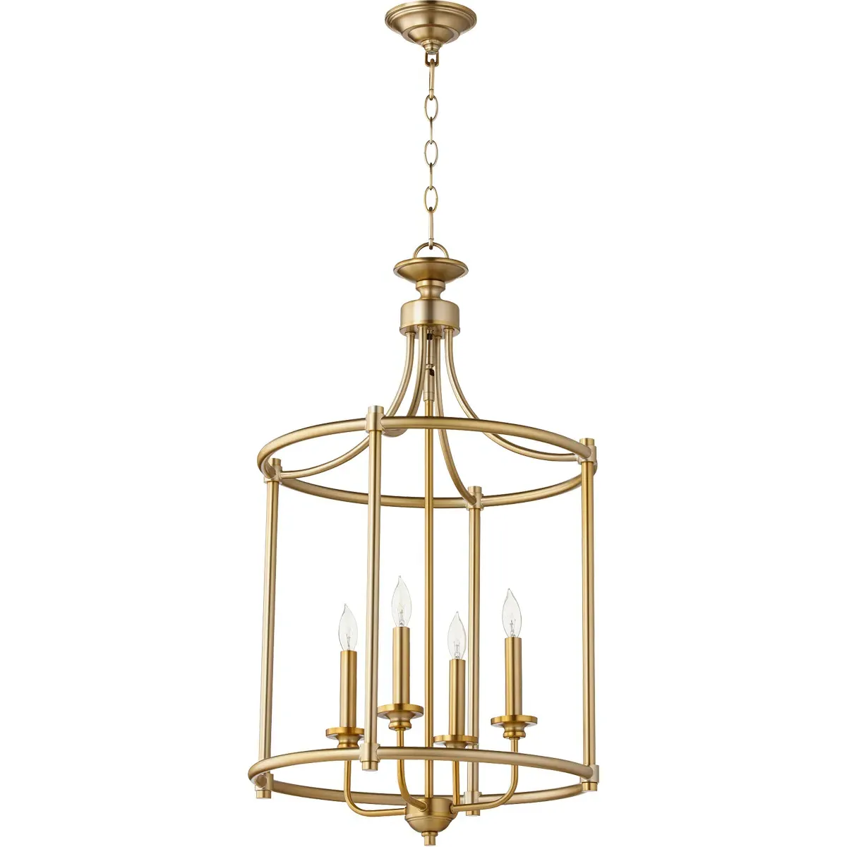 Quorum Rossington 4-Light Mini Chandelier - Aged Brass product