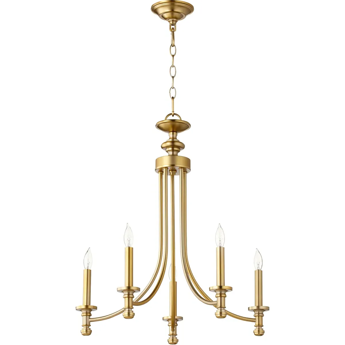 Quorum Rossington 5-Light Chandelier - Aged Brass product