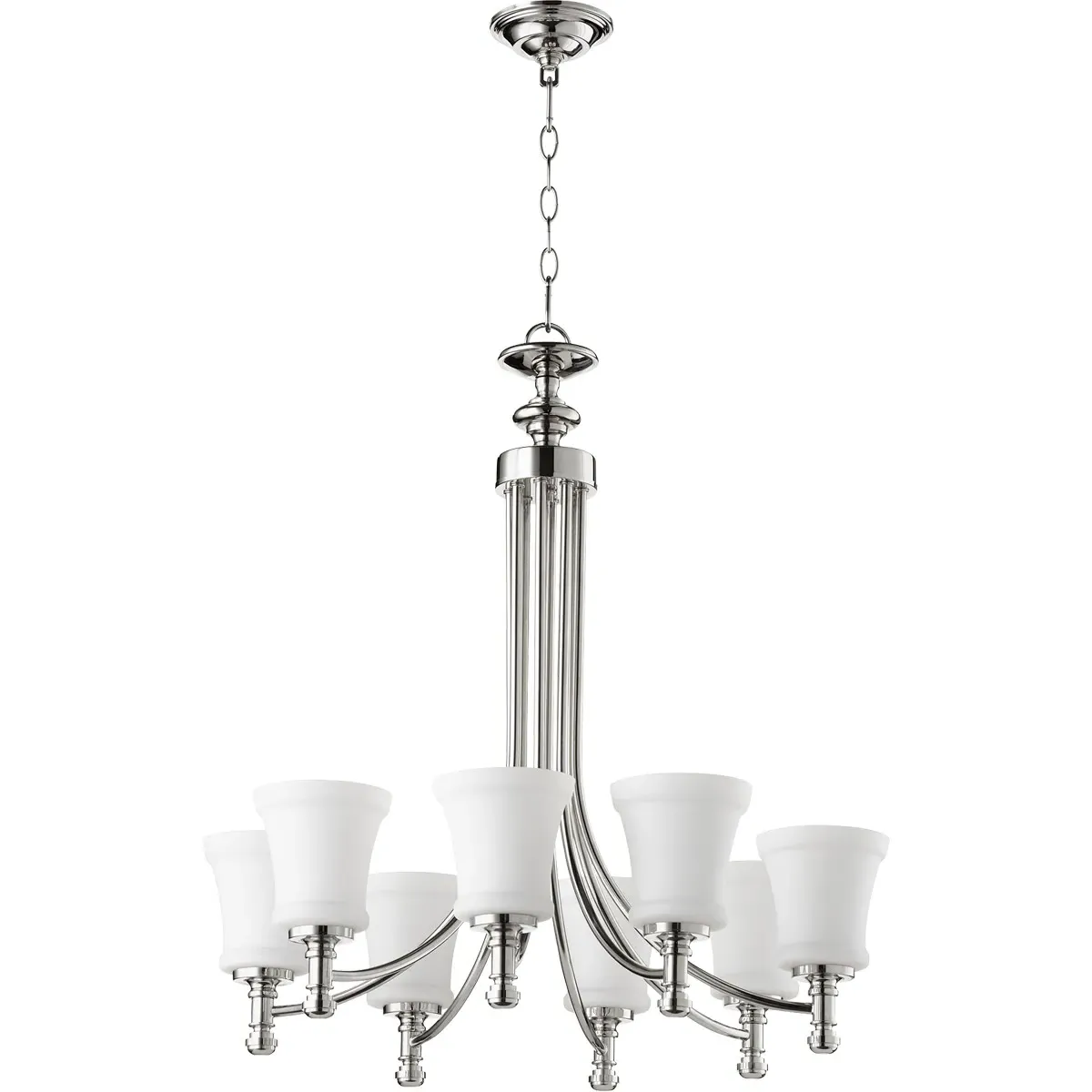 Quorum Rossington 8-Light Chandelier - Polished Nickel product