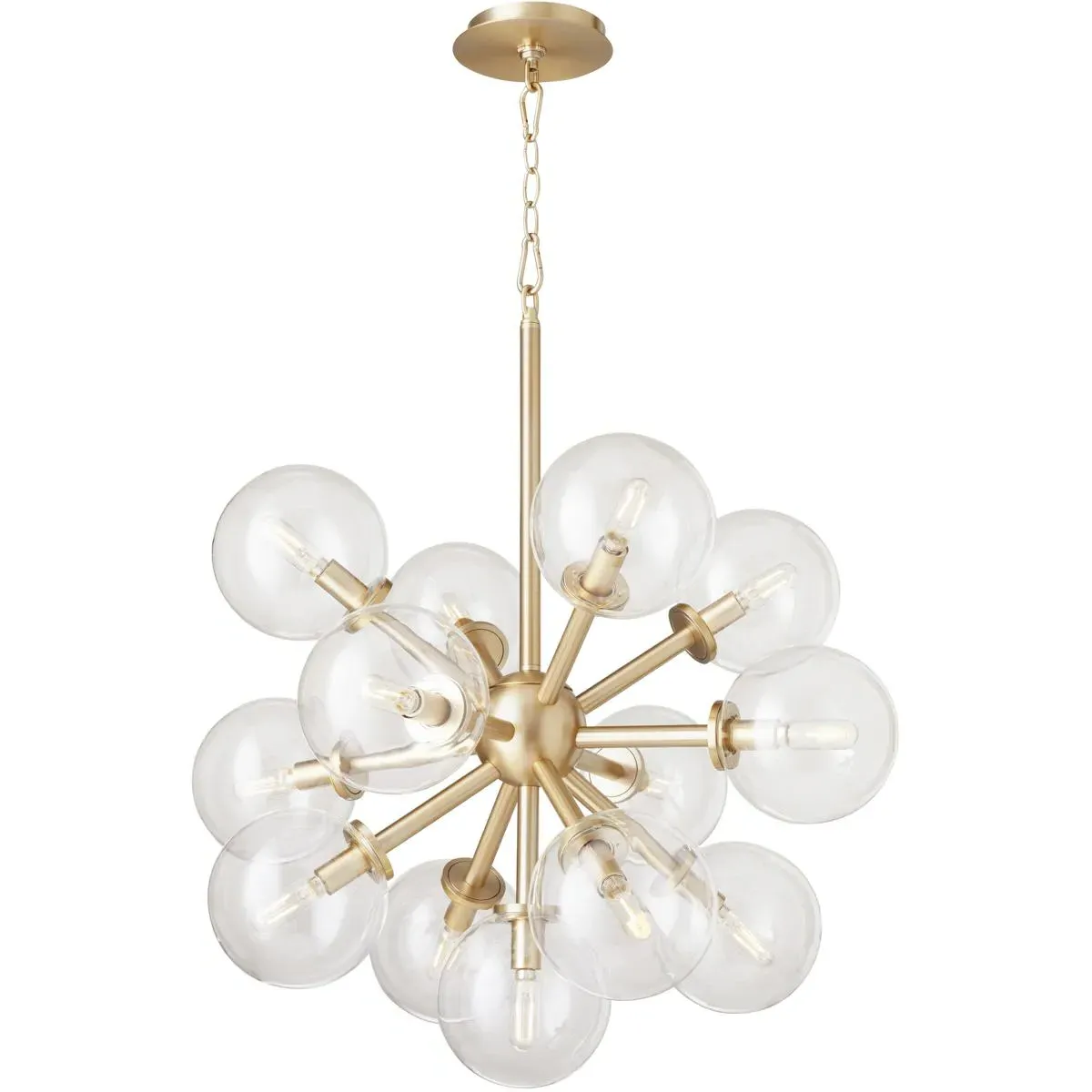 Quorum Rovi 13-Light Pendant Ceiling Light - Aged Brass product