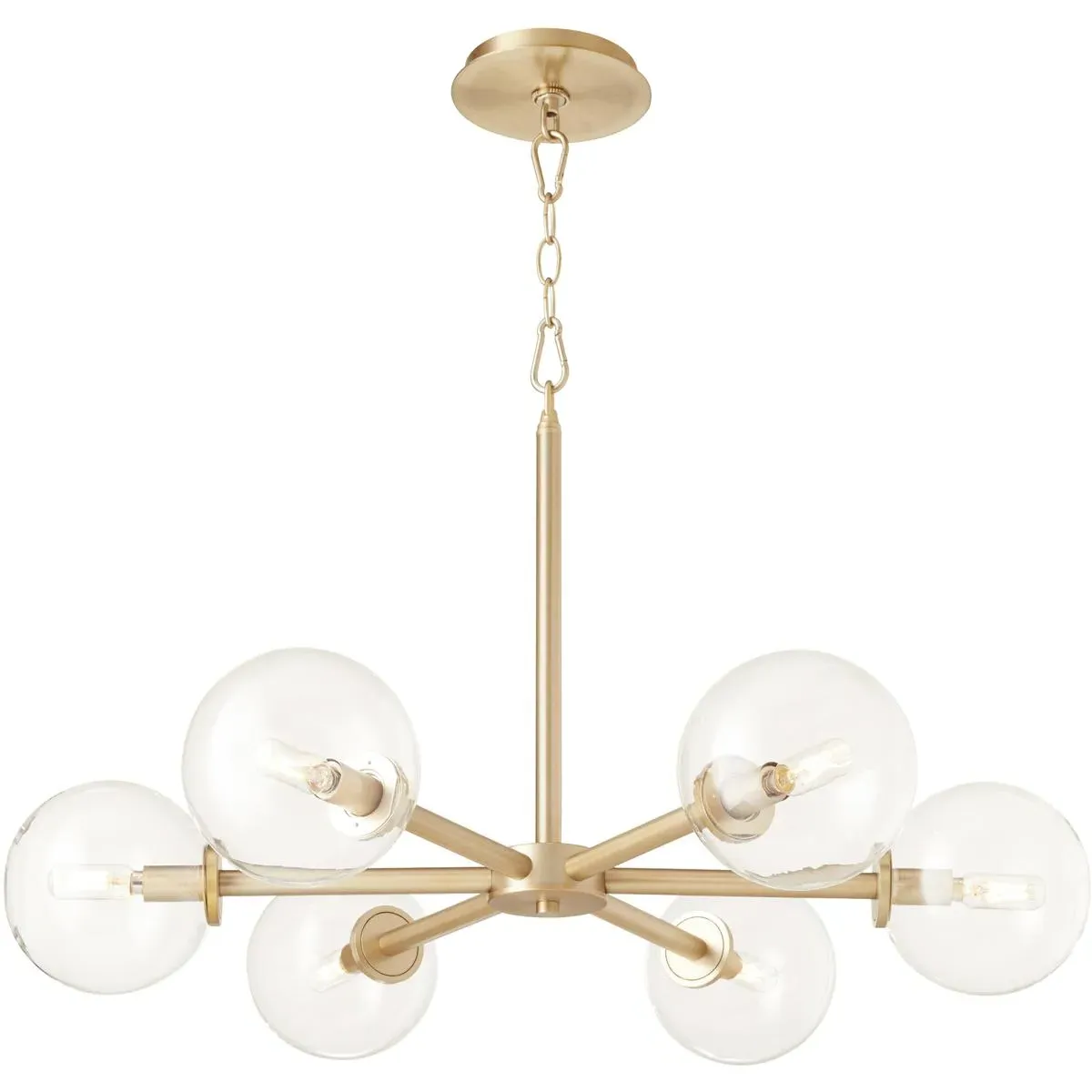 Quorum Rovi 6-Light 30 inch Chandelier - Aged Brass alternate view