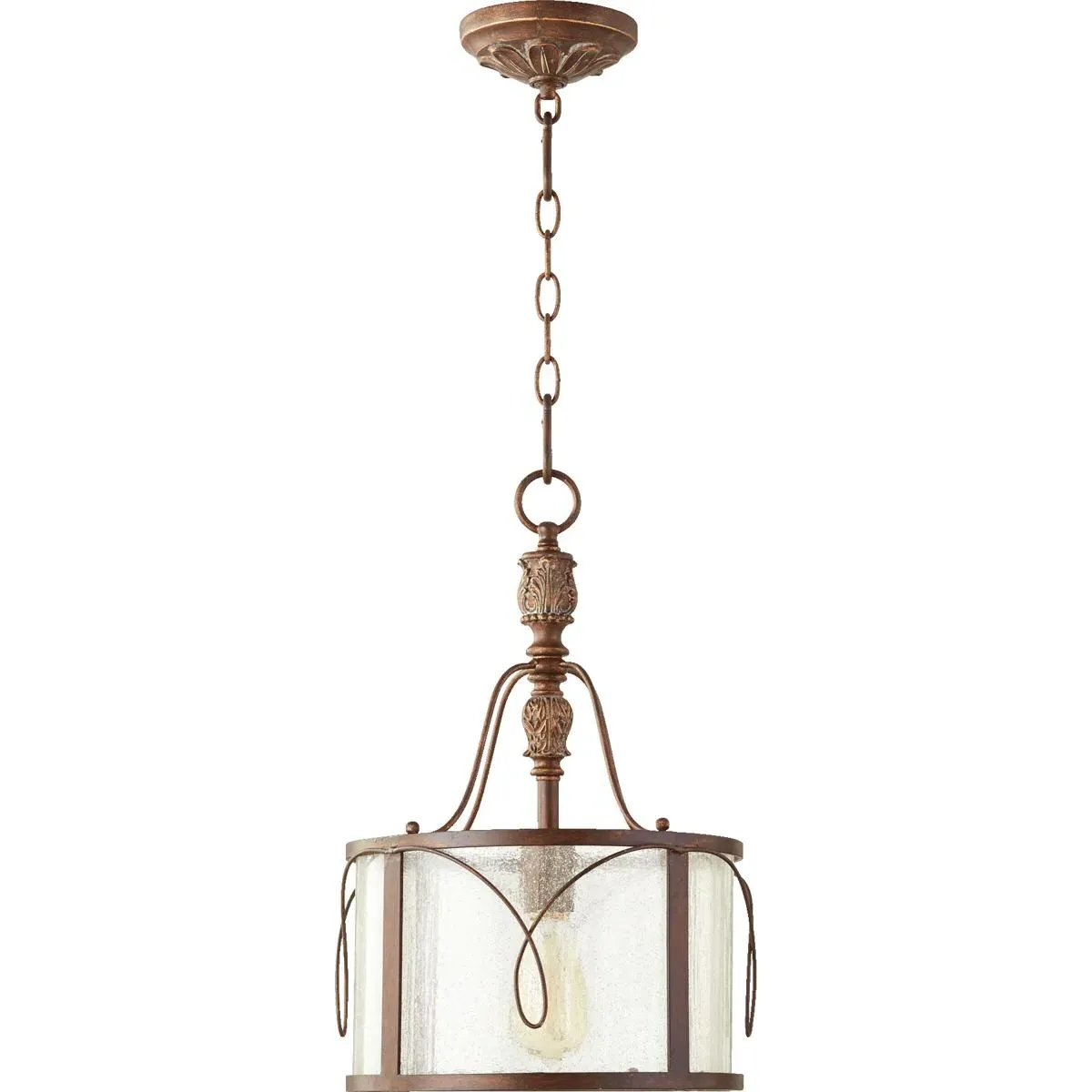 Quorum Salento 1-Light Pendant - Vintage Copper, Clear Seeded product