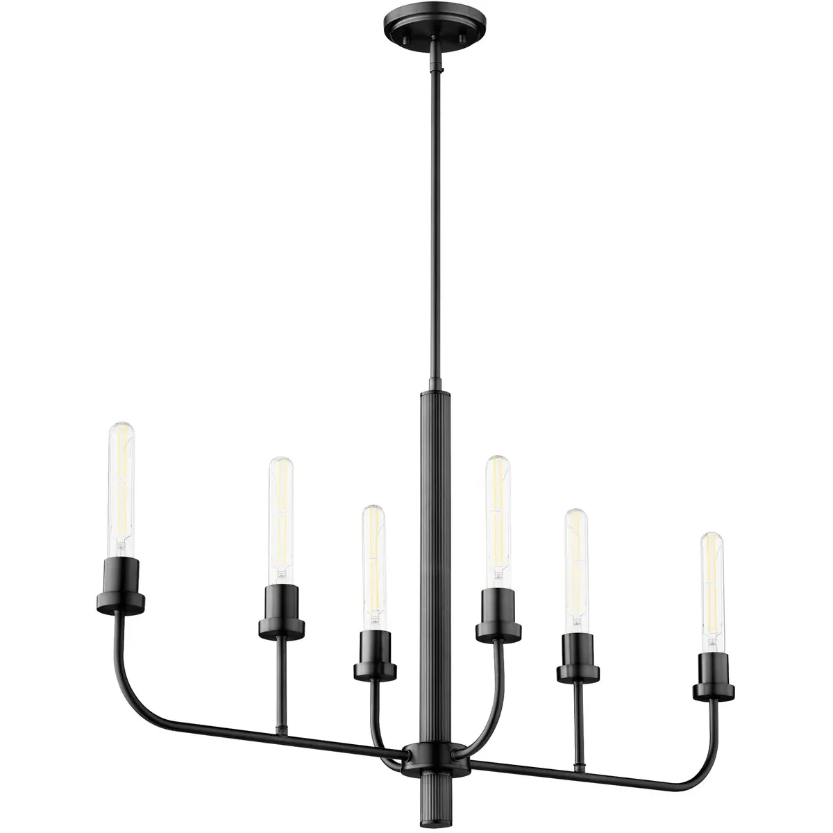 Quorum Sheridan 6-Light Linear Chandelier - Matte Black product