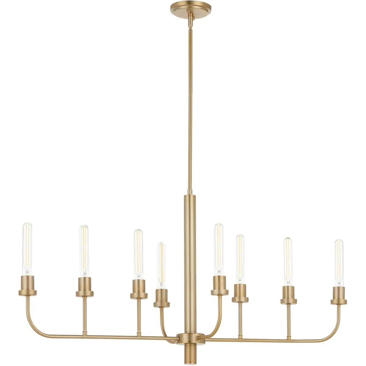 Quorum Sheridan 8-Light Linear Chandelier - Aged Brass product