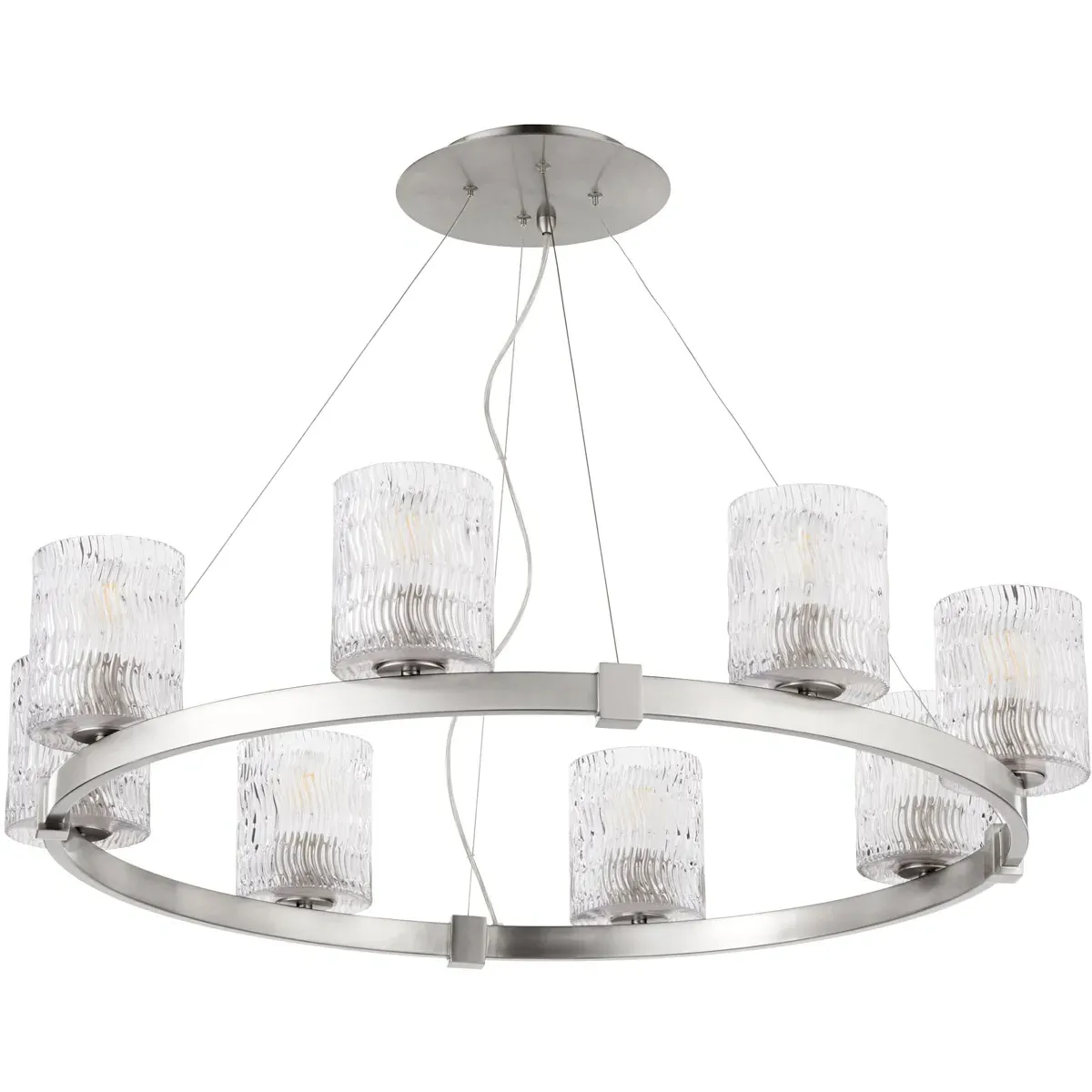 Quorum Stadium 8-Light Chandelier - Satin Nickel product