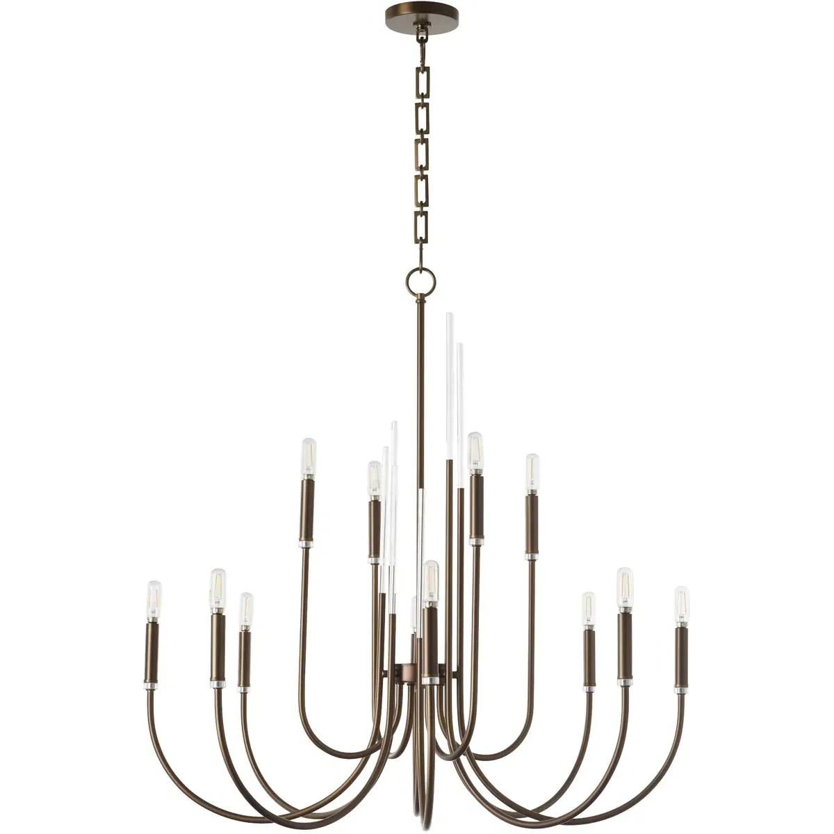 Quorum Summit 12-Light Chandelier - Dark Brass, Steel product