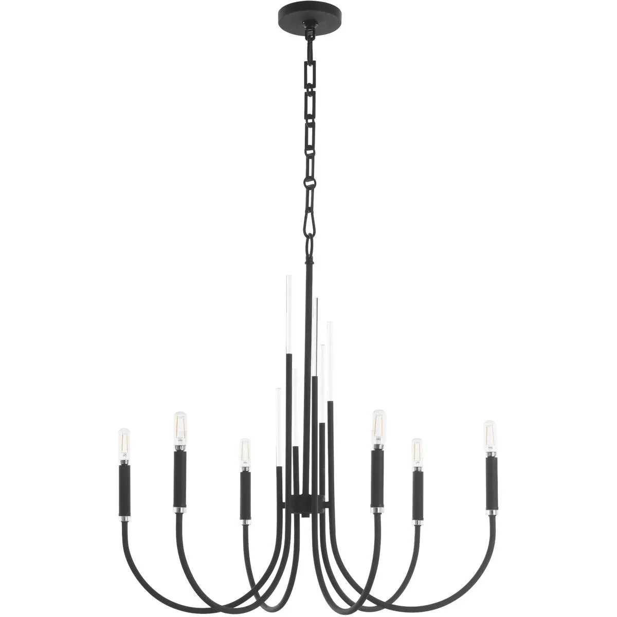 Quorum Summit 6-Light Chandelier - Textured Black, Steel/Acrylic product
