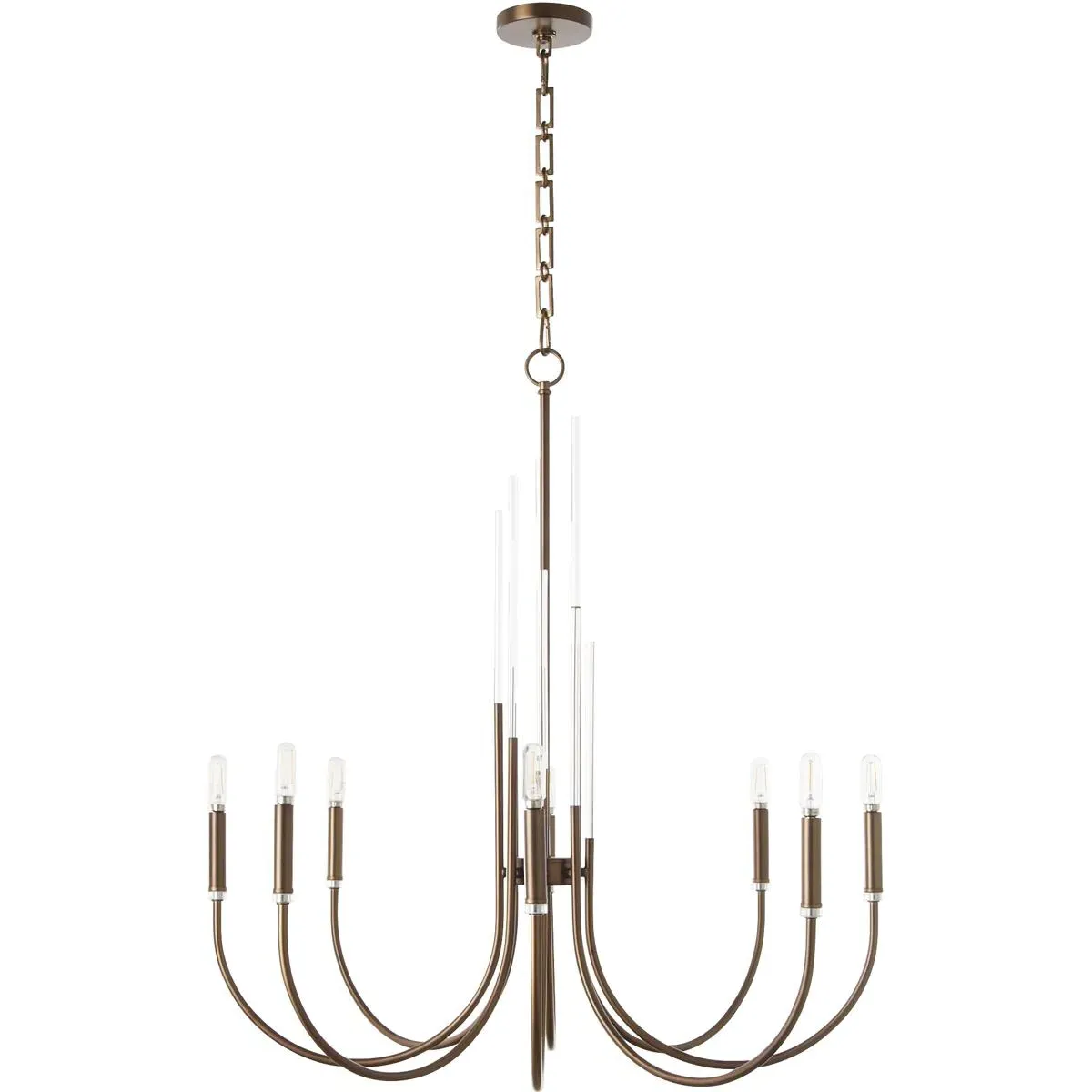 Quorum Summit 8-Light Chandelier - Dark Brass, Steel/Acrylic product