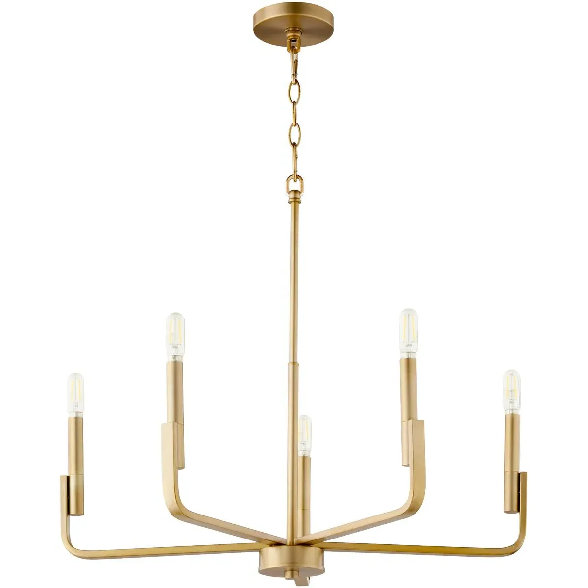 Quorum Tempo 6-Light Chandelier - Aged Brass product