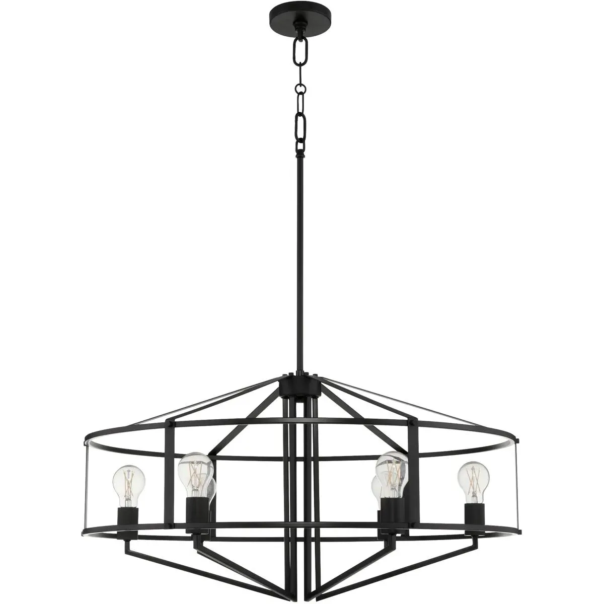 Quorum Tobin 6-Light 32" Pendant Ceiling Light - Matte Black product