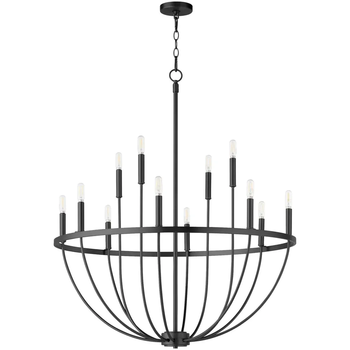Quorum Tribute 12-Light 34 inch Chandelier - Matte Black product