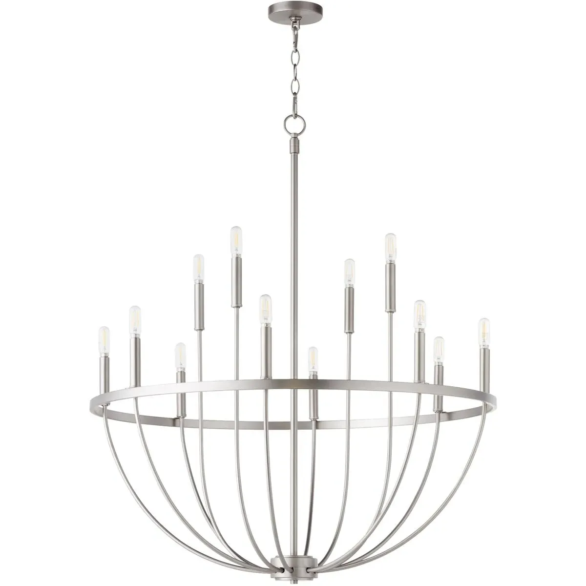 Quorum Tribute 12-Light Chandelier - Satin Nickel product