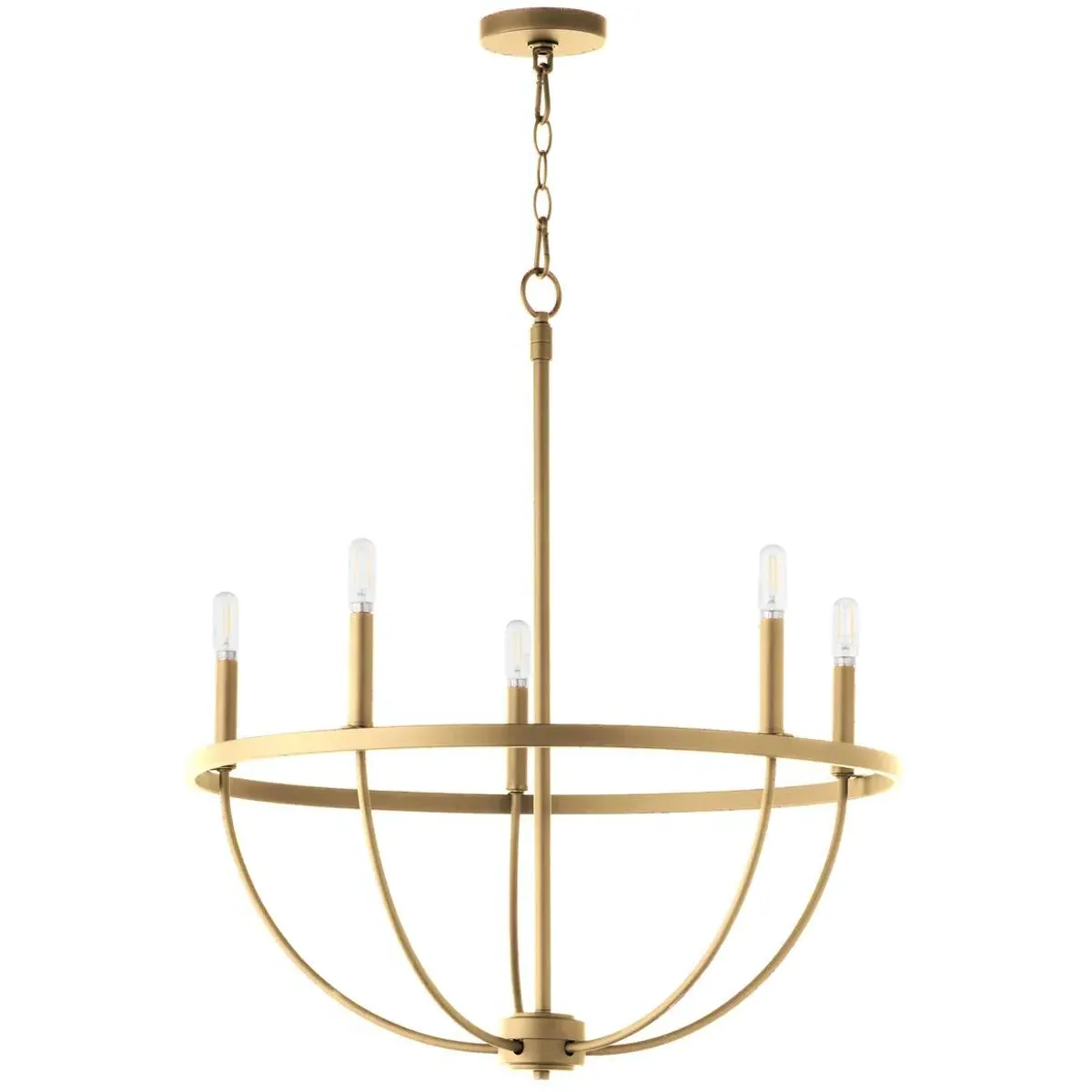 Quorum Tribute 5-Light Chandelier - Aged Brass product