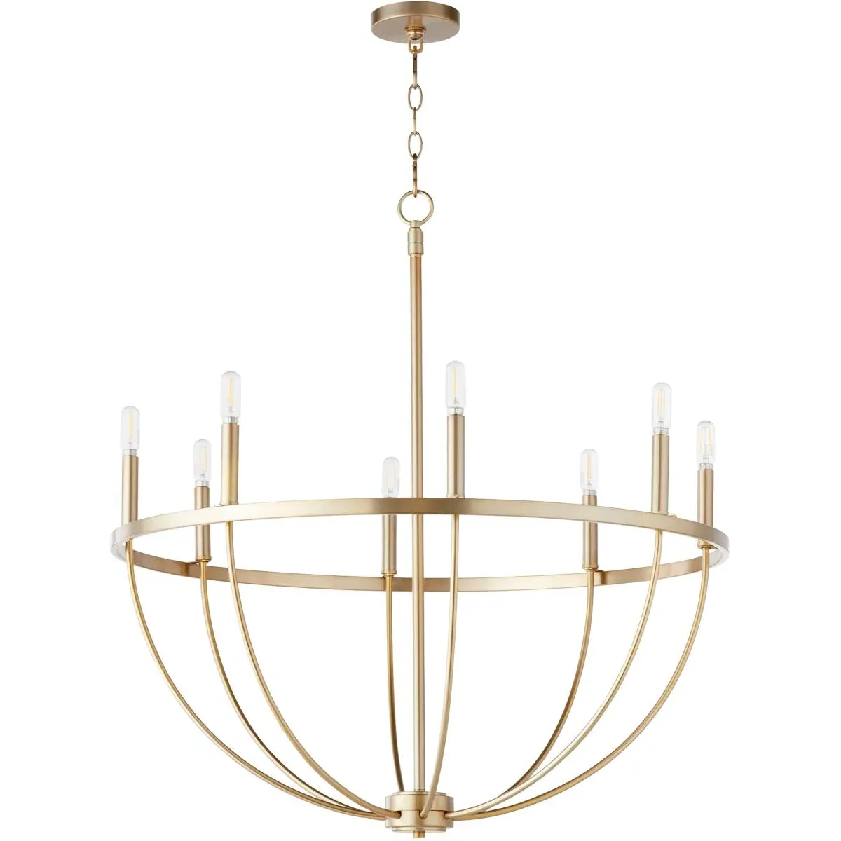Quorum Tribute 8-Light Chandelier - Aged Brass product
