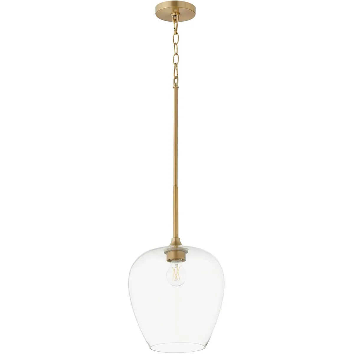 Quorum Veno 1-Light Pendant Ceiling Light - Aged Brass product