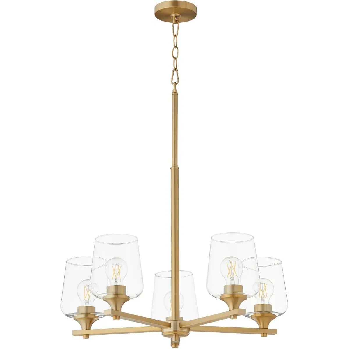 Quorum Veno 5-Light Chandelier - Aged Brass product