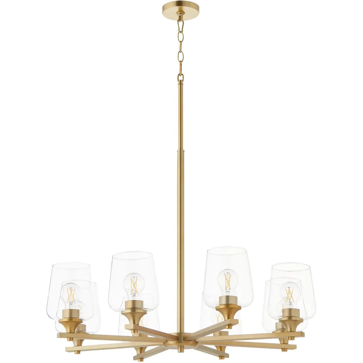 Quorum Veno 8-Light Chandelier - Aged Brass product