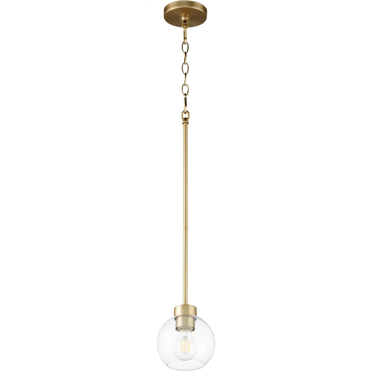 Quorum Volan 1-Light Pendant Ceiling Light - Aged Brass product