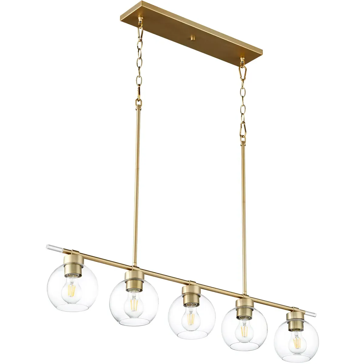 Quorum Volan 5-Light Linear Pendant - Aged Brass product