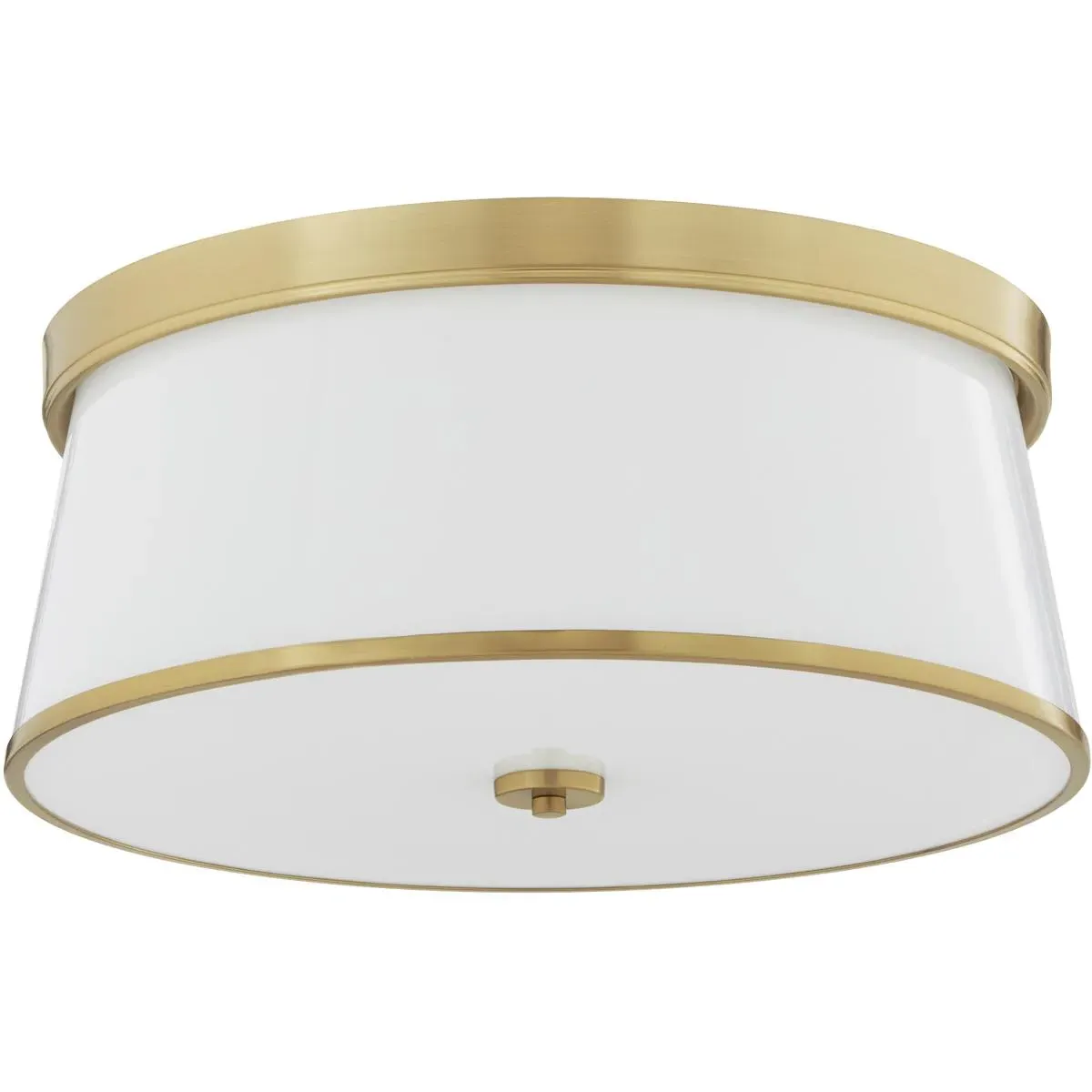Quorum Weir 4-Light Flush Mount Ceiling Light - Aged Brass product