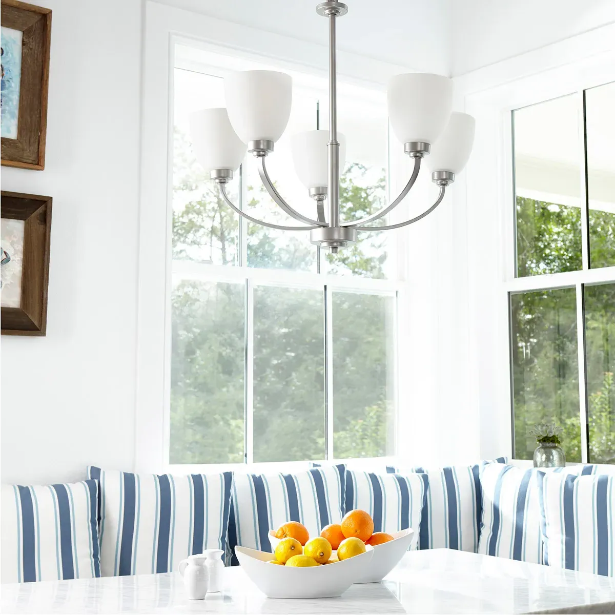 Reyes 5-Light 26 inch Chandelier - Classic Nickel alternate view