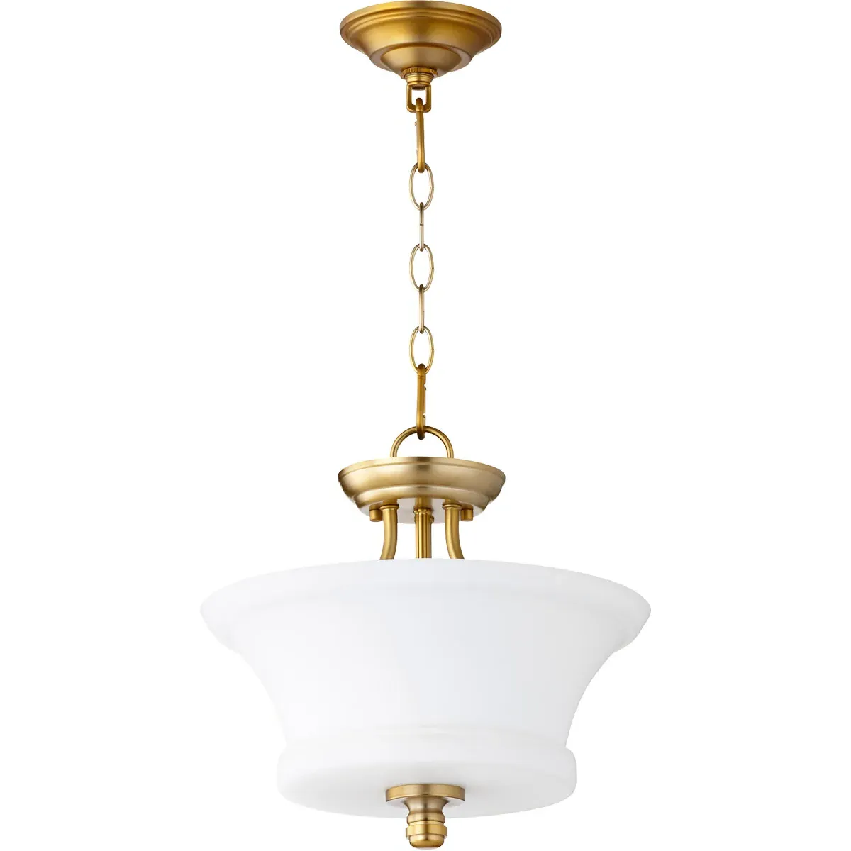 Rossington 2-Light Dual Mount Ceiling Light - Aged Brass product
