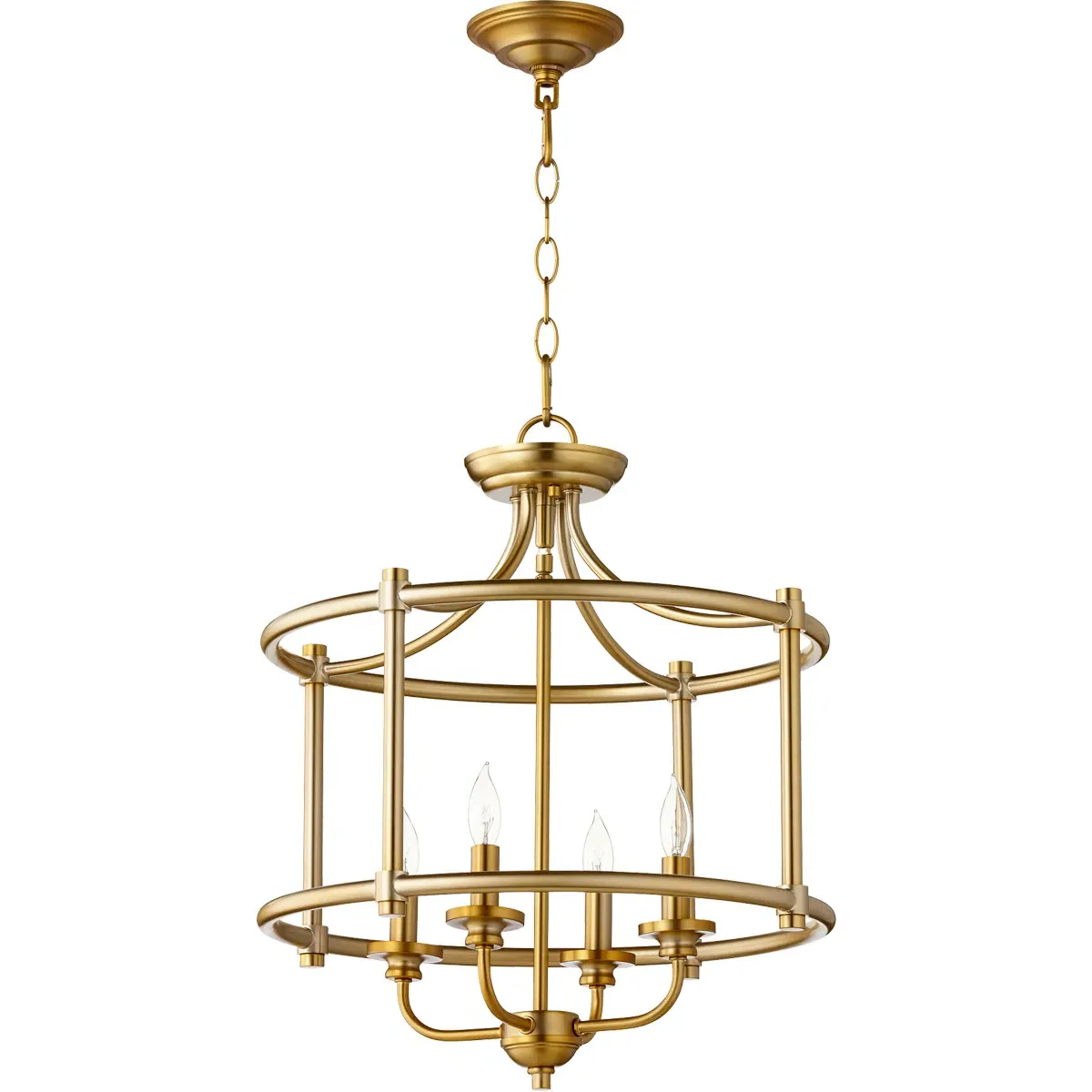 Rossington 4-Light Dual Mount Ceiling Light - Aged Brass product