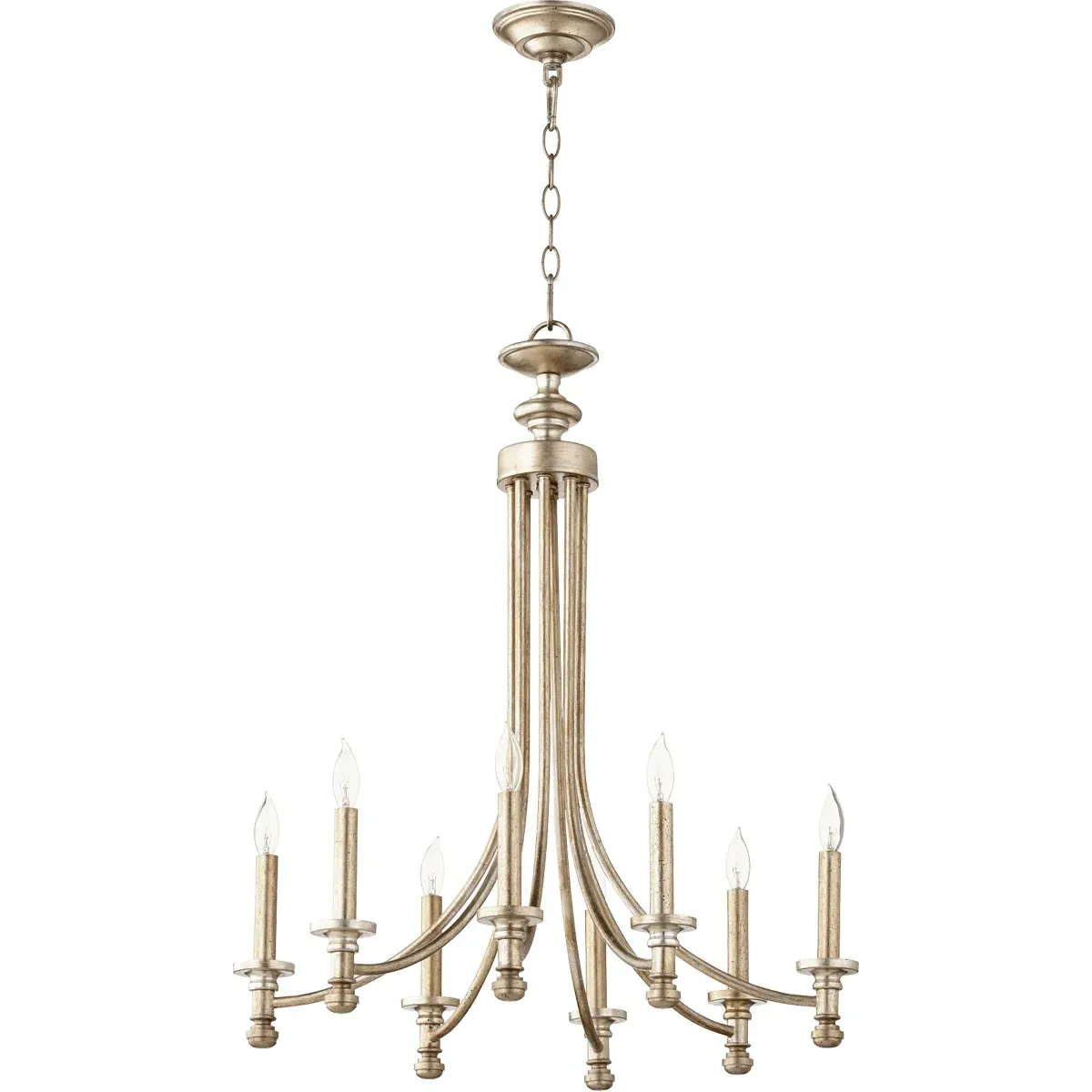 Rossington 8-Light Chandelier - Aged Silver Leaf product