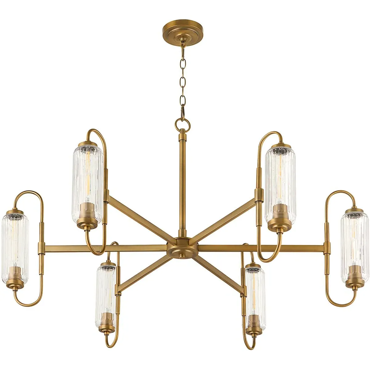 Whitmire 6-Light 40 inch Chandelier - Brushed Brass product