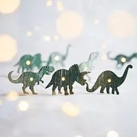 20-LED Fairy Lights with Dinosaurs - Green alternate view