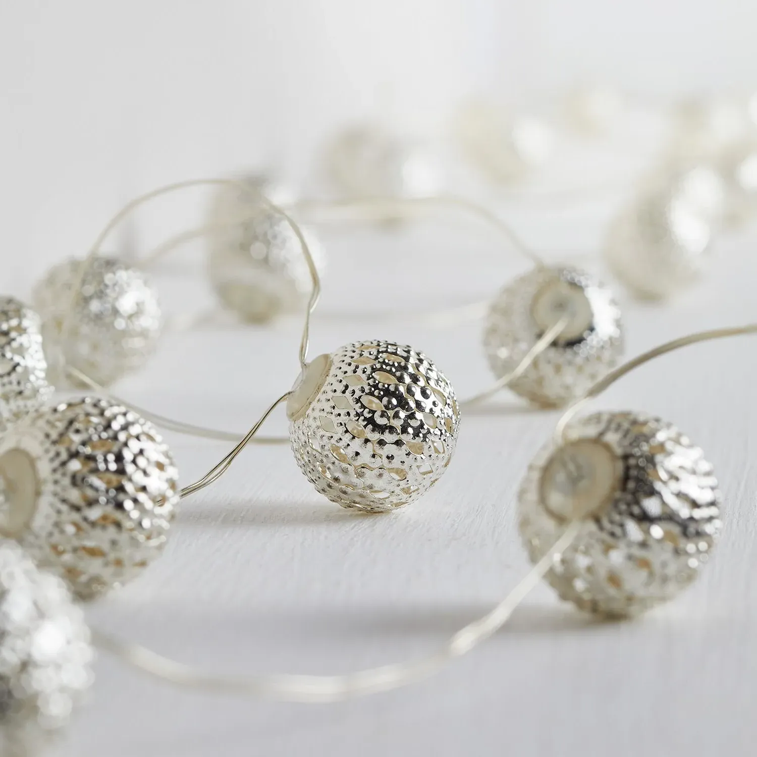 20-Light Moroccan Ball Fairy Lights - Warm White alternate view