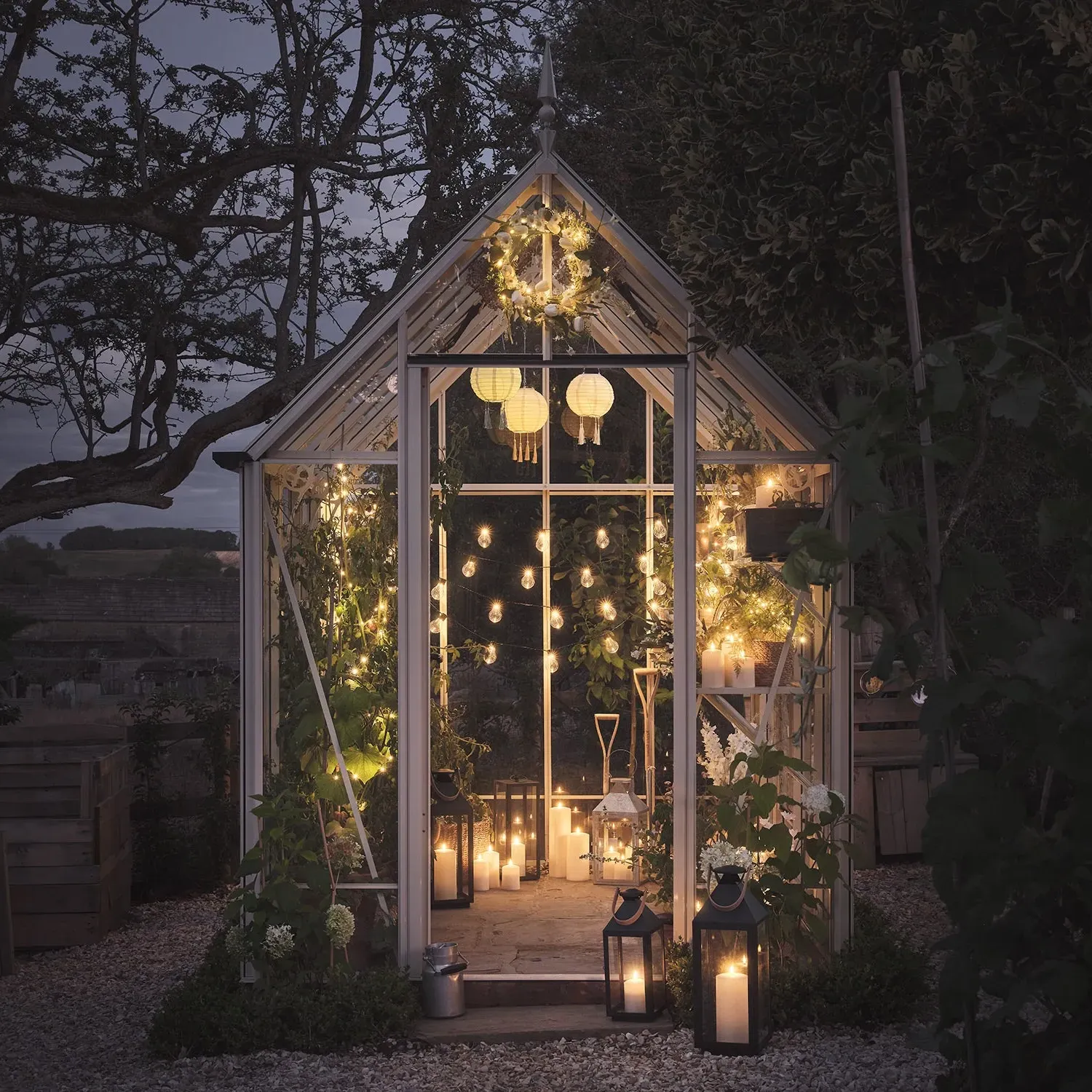 Carnival 20-Bulb Plug-In Festoon Lights - Warm White alternate view
