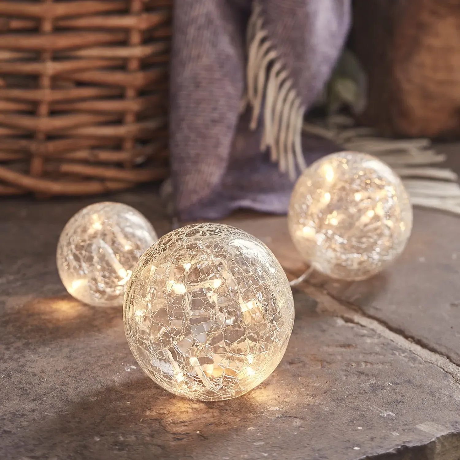 3-Piece Glass Orb Light Set - Clear Glass product