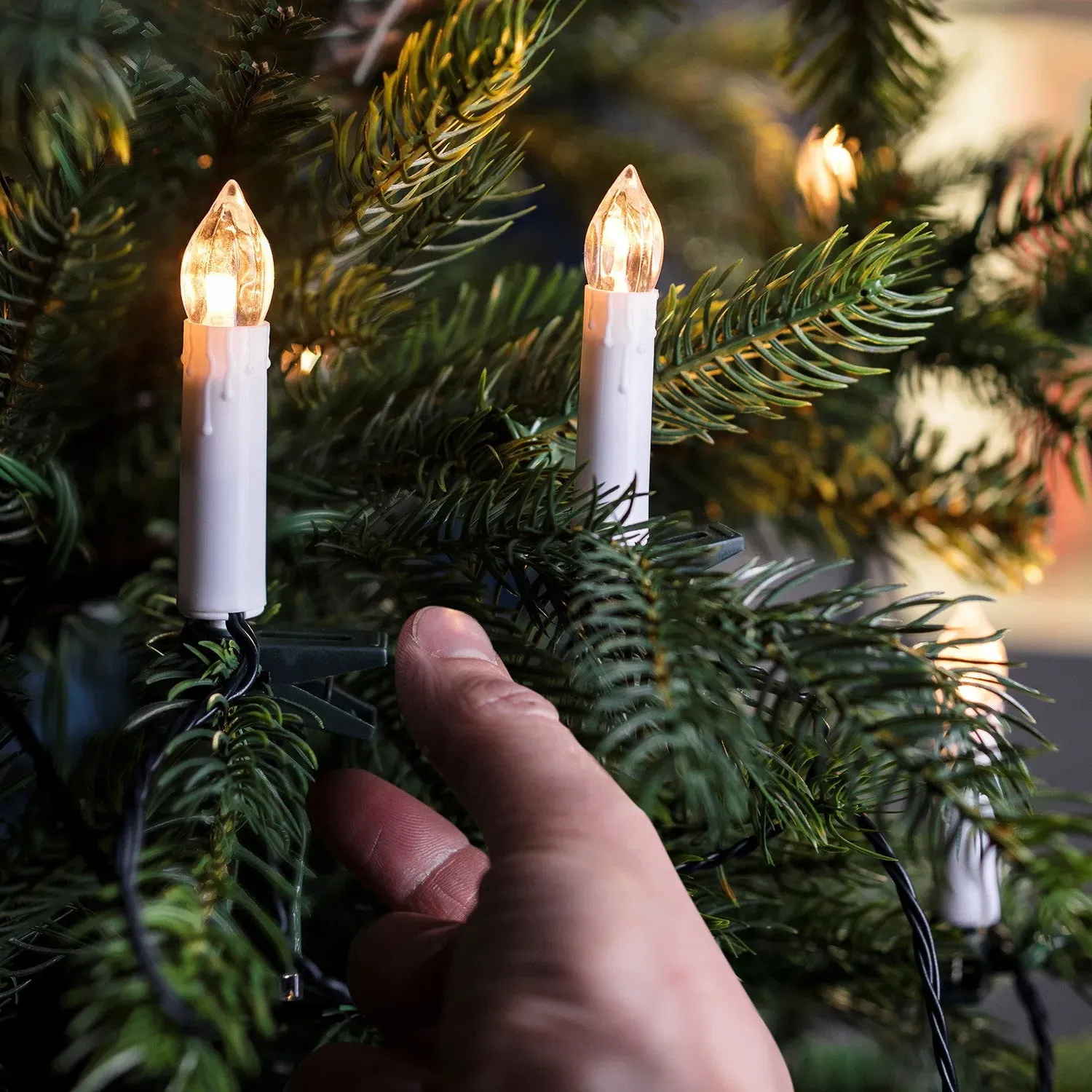 50 Candle Clip-On Christmas Tree Lights - Warm White alternate view