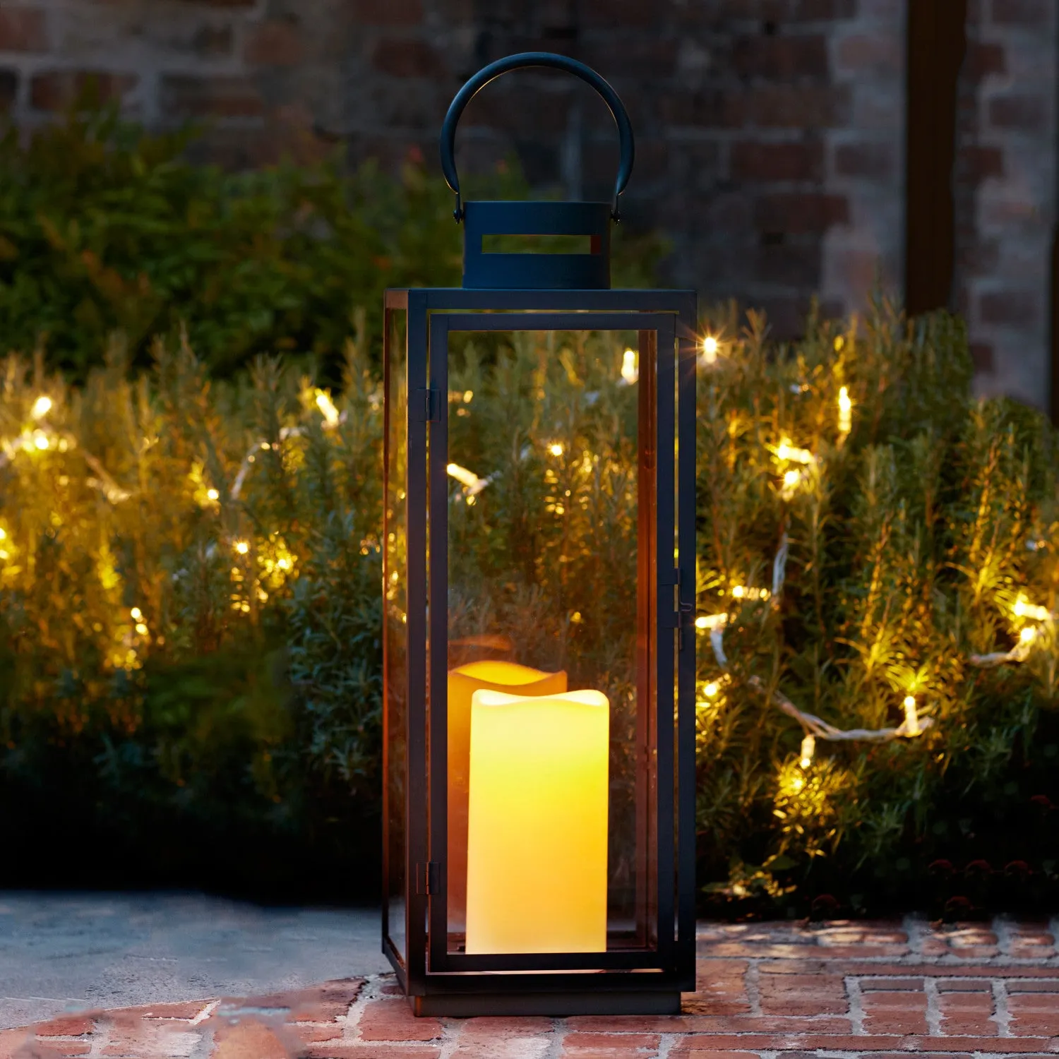 Malvern Large Battery Outdoor Lantern - Grey, Metal product