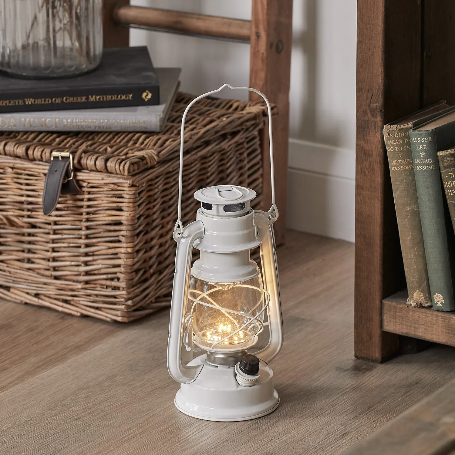 Storm Battery Lantern - White, Metal product