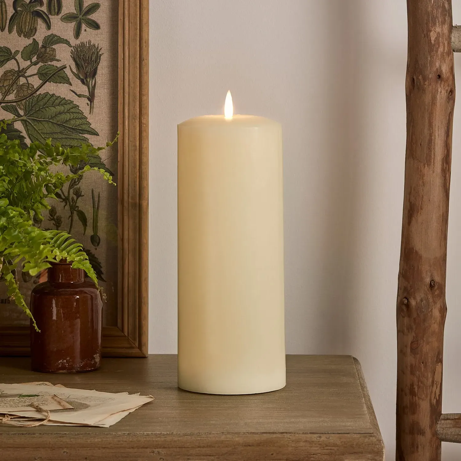TruGlow LED Chapel Candle with Remote Control - Ivory, Wax product