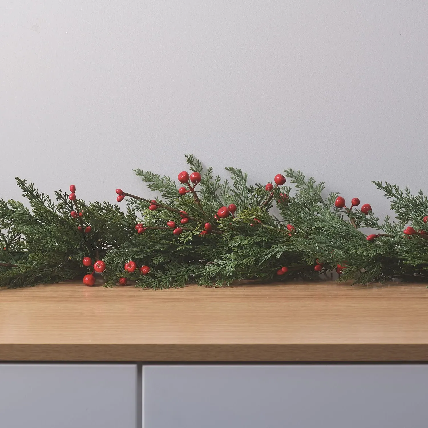 1.5m Pre-Lit Christmas Garland - Red Berry alternate view