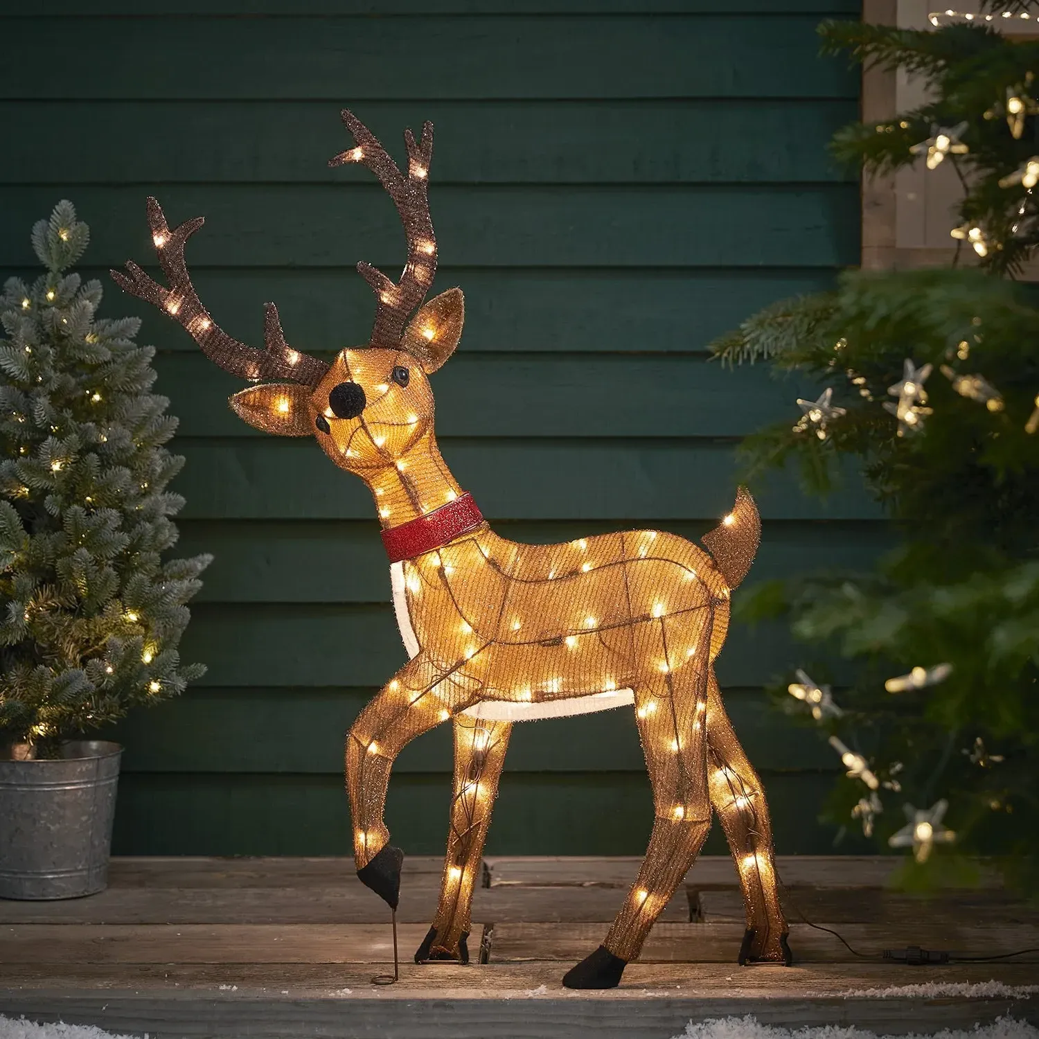 1m Reindeer Battery Operated Light Up Christmas Figure - Warm White product