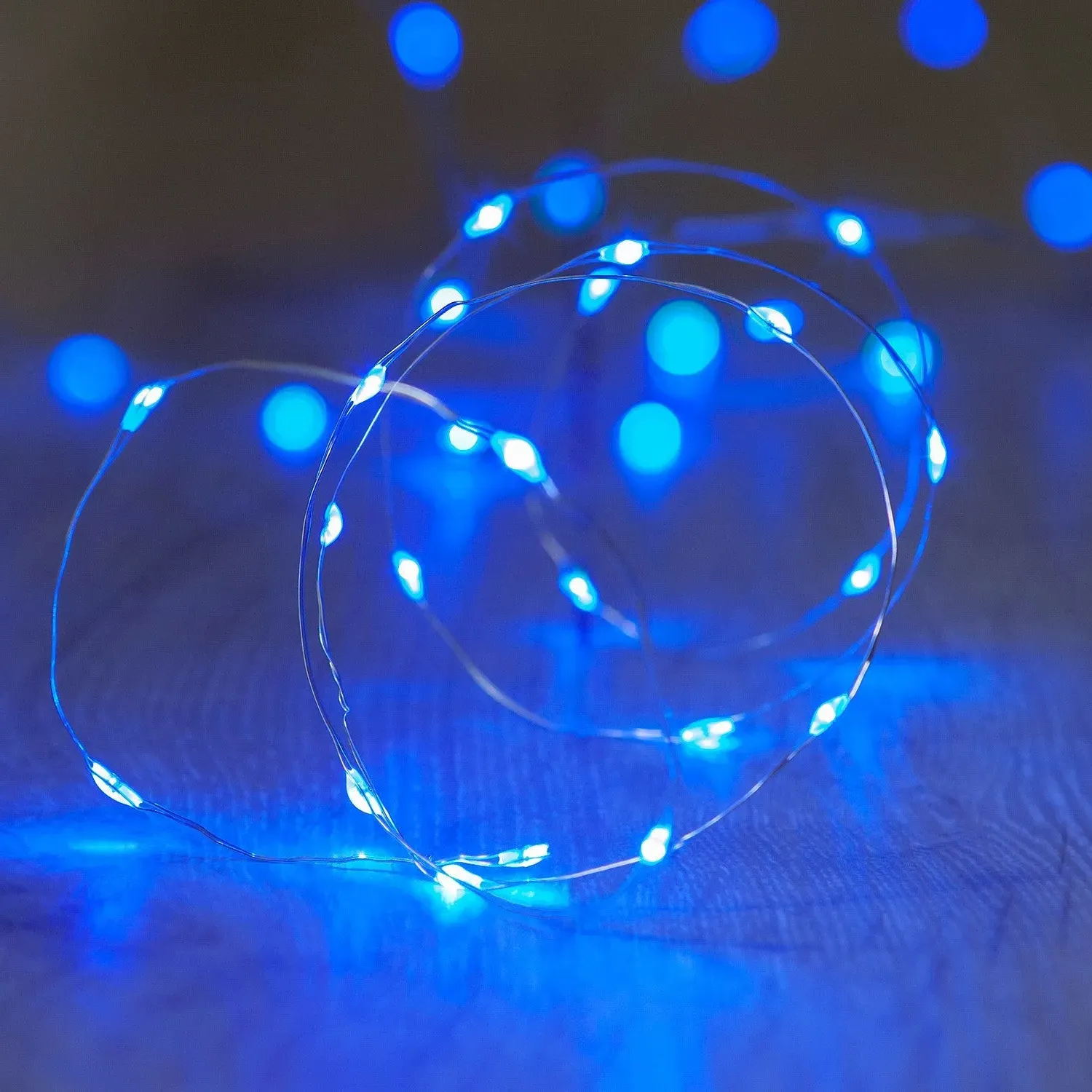 20 Blue LED Micro Battery Fairy Lights - Blue product